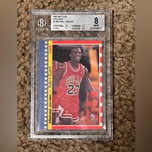 1987 Fleer Michael Jordan #2 BGS 8 Chicago Bulls